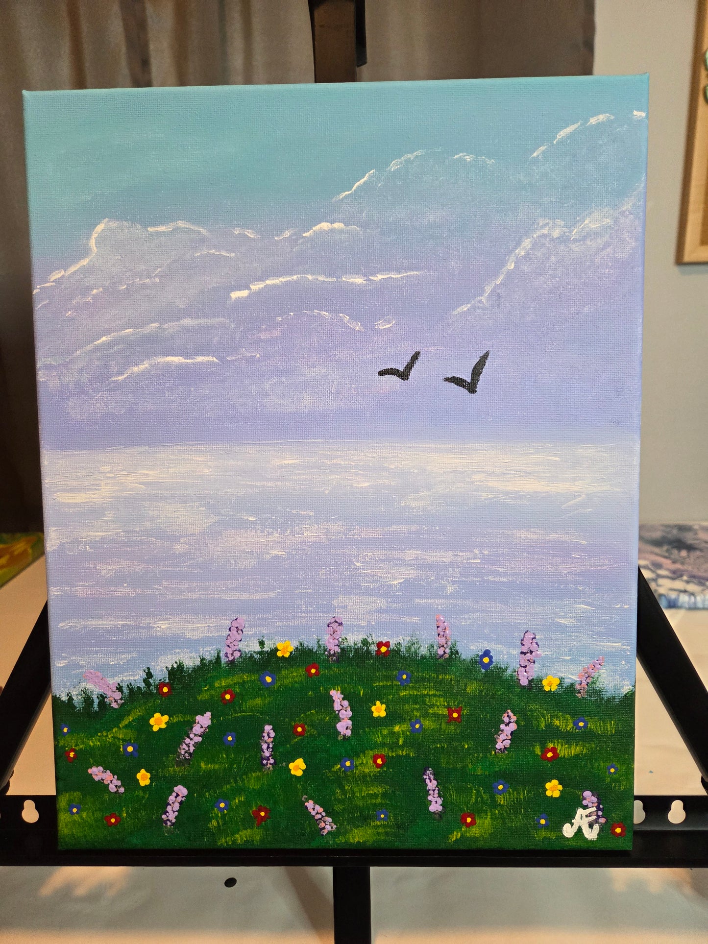 Acrylic Painting 11x14 Amber Painted